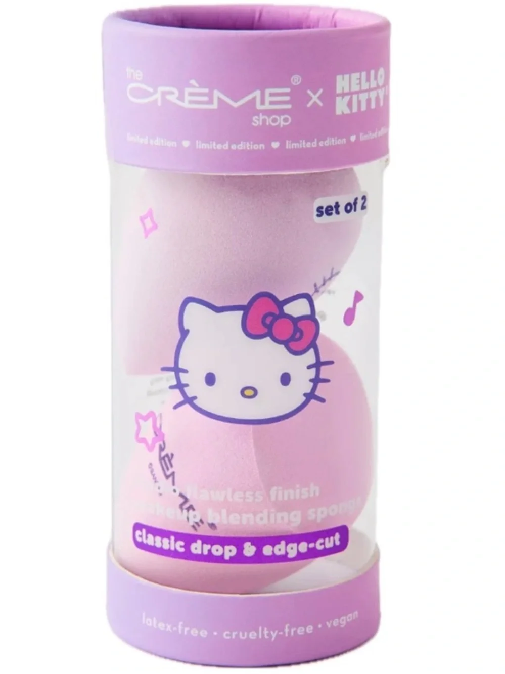 The Crème Shop x Hello Kitty Makeup Blending Sponge Duo Beauty Blender Set 2 pcs